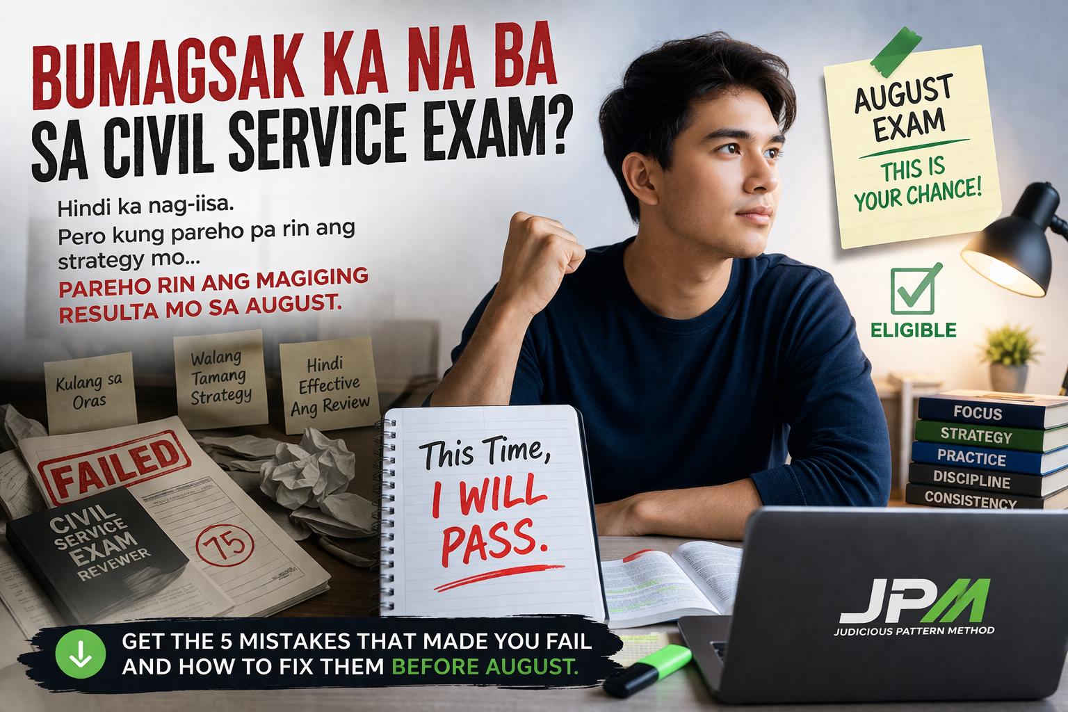 Civil Service Exam failed result retaker